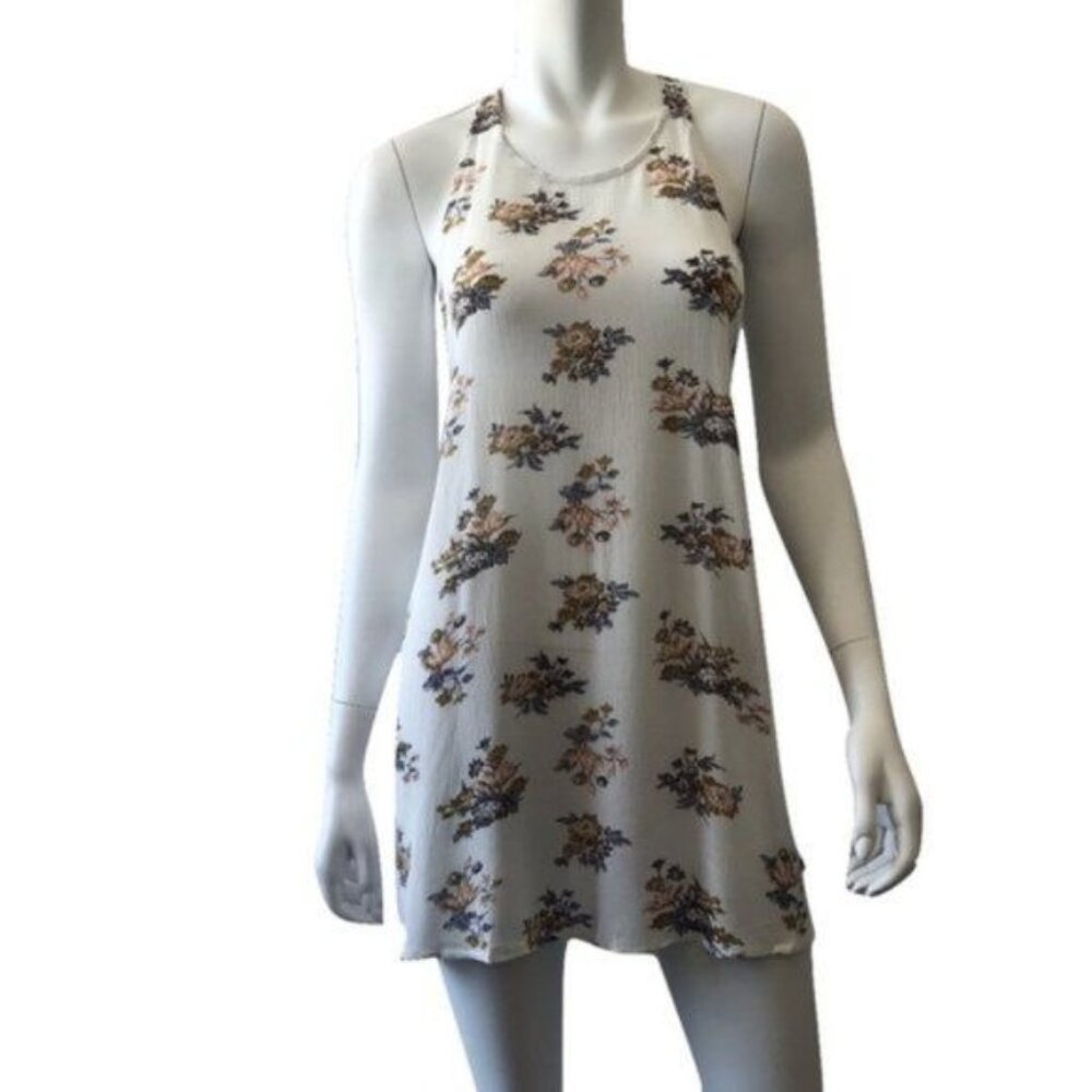 Floral Tunic Dress With Tie Side Detail - Picture 1 of 5